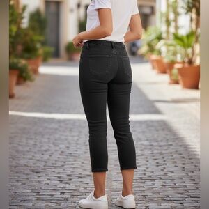 JUDY BLUE women’s black capri jeans crop pants size 9/29 stretch skinny spring